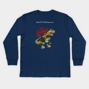 Clanosaurus Rex MacINTOSHsaurus Rex MacIntosh McIntosh clan Scotland Family Tartan Kids Long Sleeve T-Shirt